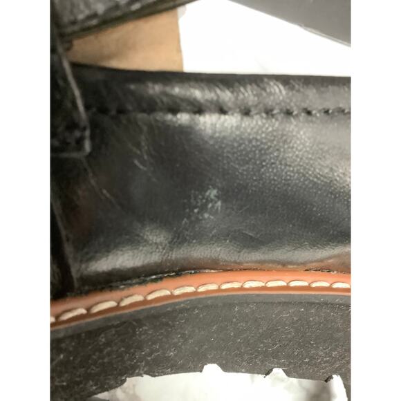 Naturalizer Women's 9W Black Leather Adiline Loafers Lugged Sole Slip On LB7-6 - Picture 9 of 13